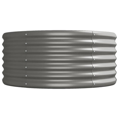 vidaXL Jardinière surélevée Acier galvanisé 224x80x36 cm Gris