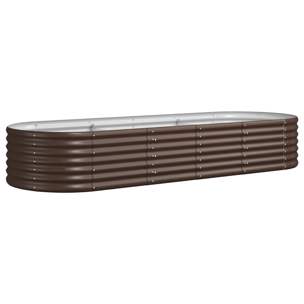 vidaXL Carré potager Acier galvanisé 224x80x36 cm Marron