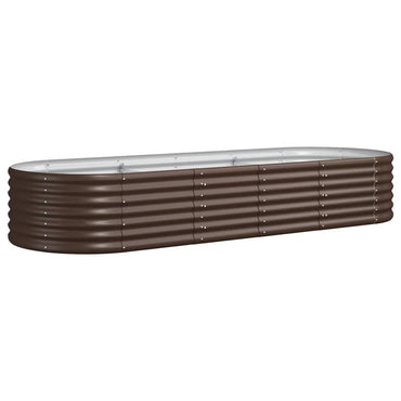 vidaXL Carré potager Acier galvanisé 224x80x36 cm Marron