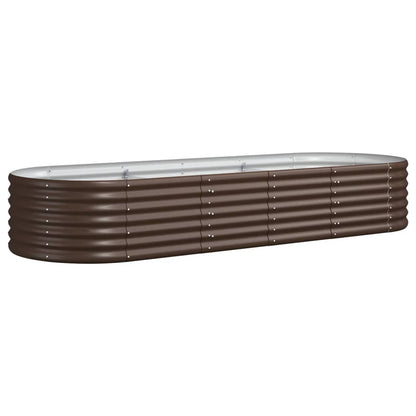vidaXL Carré potager Acier galvanisé 224x80x36 cm Marron