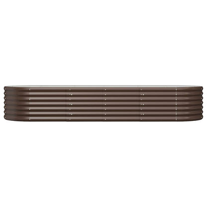 vidaXL Carré potager Acier galvanisé 224x80x36 cm Marron