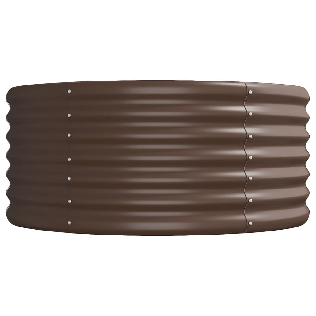 vidaXL Carré potager Acier galvanisé 224x80x36 cm Marron