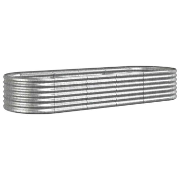 vidaXL Carré potager en acier galvanisé 224x80x36 cm Argenté