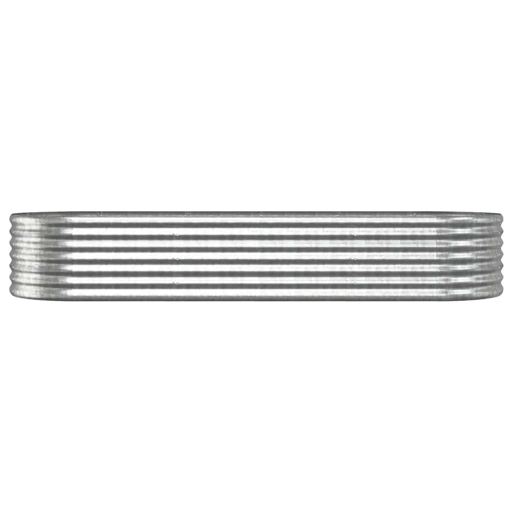 vidaXL Carré potager en acier galvanisé 224x80x36 cm Argenté