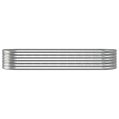 vidaXL Carré potager en acier galvanisé 224x80x36 cm Argenté