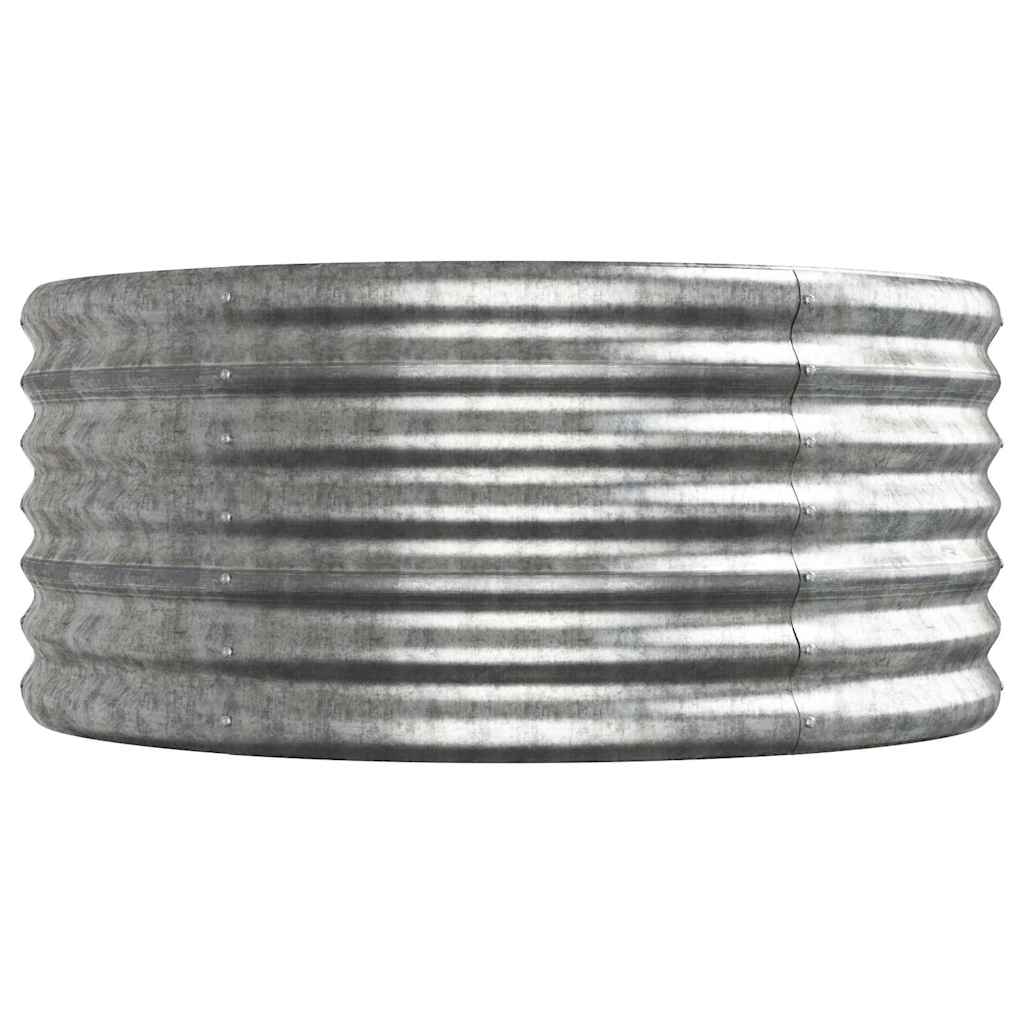 vidaXL Carré potager en acier galvanisé 224x80x36 cm Argenté