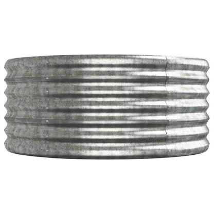 vidaXL Carré potager en acier galvanisé 224x80x36 cm Argenté