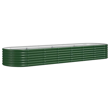 vidaXL Carré potager en acier galvanisé 296x80x36 cm Vert