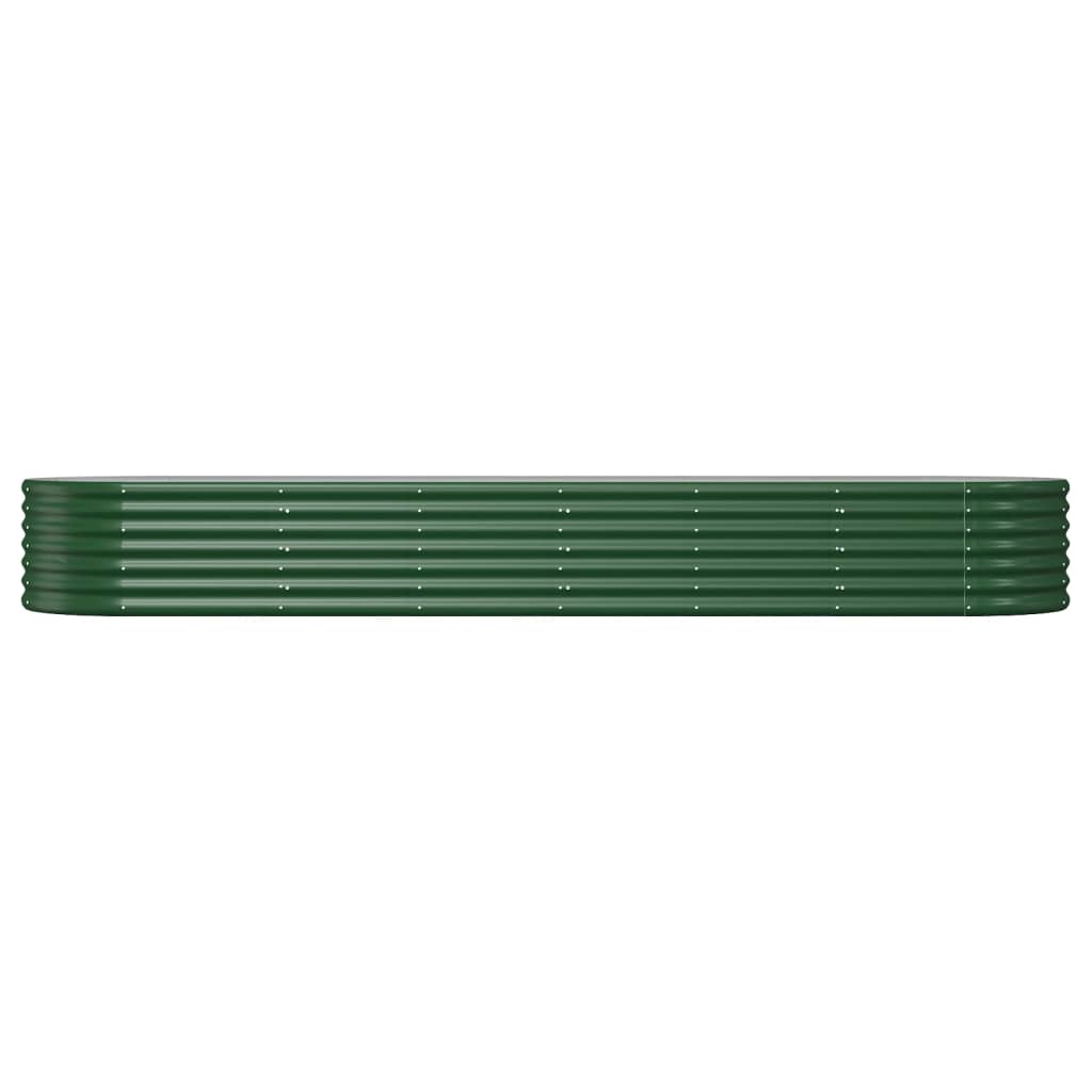 vidaXL Carré potager en acier galvanisé 296x80x36 cm Vert