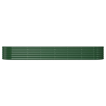 vidaXL Carré potager en acier galvanisé 296x80x36 cm Vert