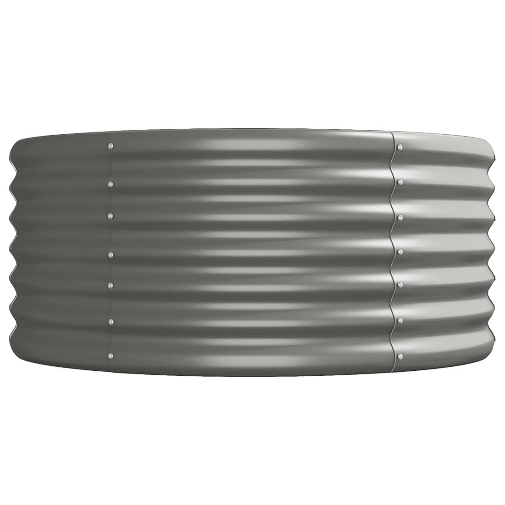 vidaXL Carré potager Acier galvanisé 296x80x36 cm Gris
