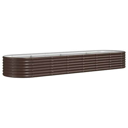 vidaXL Carré potager Acier galvanisé 296x80x36 cm Marron
