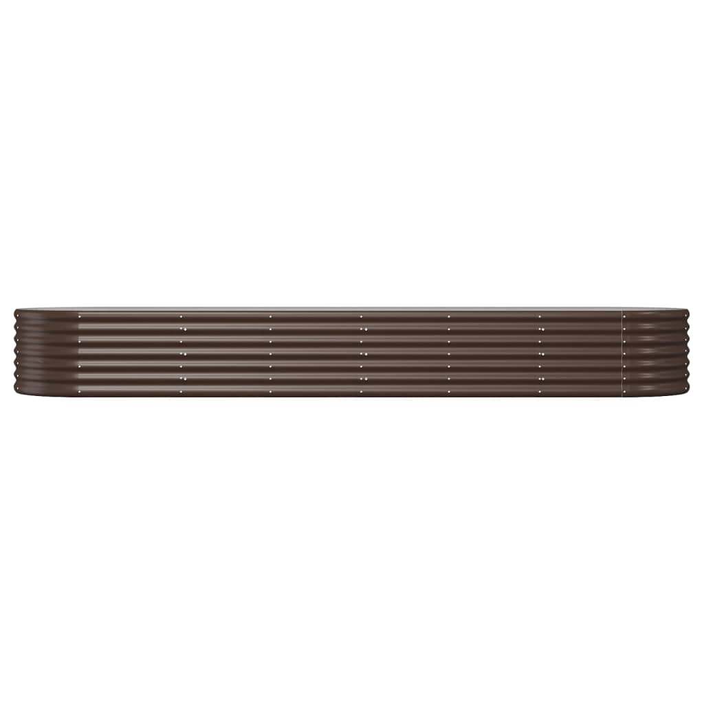 vidaXL Carré potager Acier galvanisé 296x80x36 cm Marron