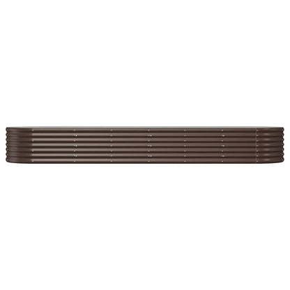 vidaXL Carré potager Acier galvanisé 296x80x36 cm Marron