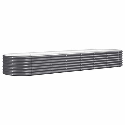 vidaXL Hochbeet Verzinkter Stahl 296x80x36 cm Anthrazit