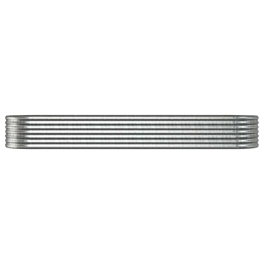 vidaXL Jardinière surélevée en acier galvanisé 296x80x36 cm Argentée