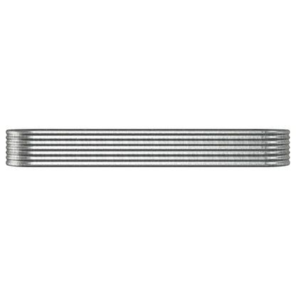 vidaXL Jardinière surélevée en acier galvanisé 296x80x36 cm Argentée