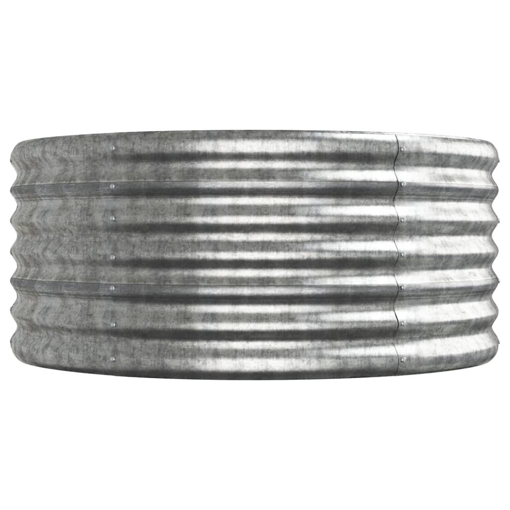 vidaXL Jardinière surélevée en acier galvanisé 296x80x36 cm Argentée