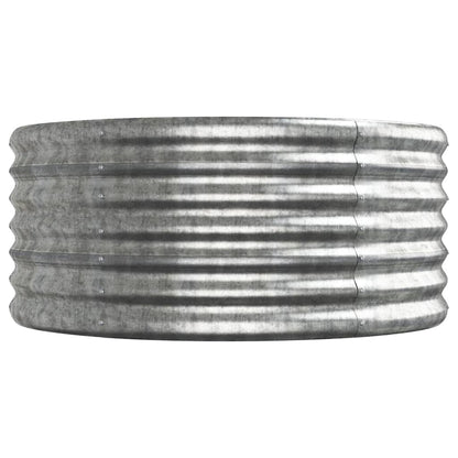 vidaXL Jardinière surélevée en acier galvanisé 296x80x36 cm Argentée