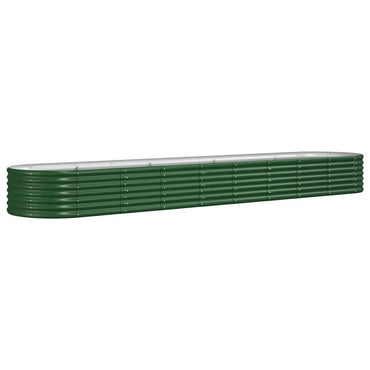 vidaXL Carré potager en acier galvanisé 368x80x36 cm Vert
