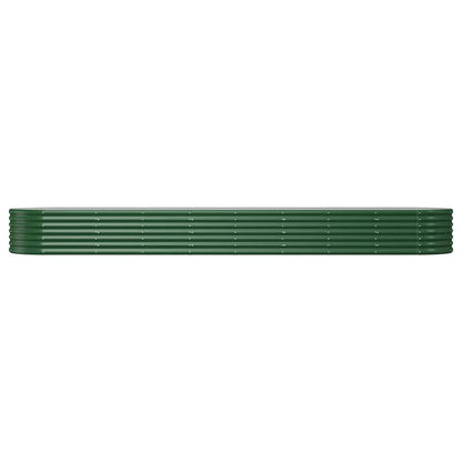 vidaXL Carré potager en acier galvanisé 368x80x36 cm Vert