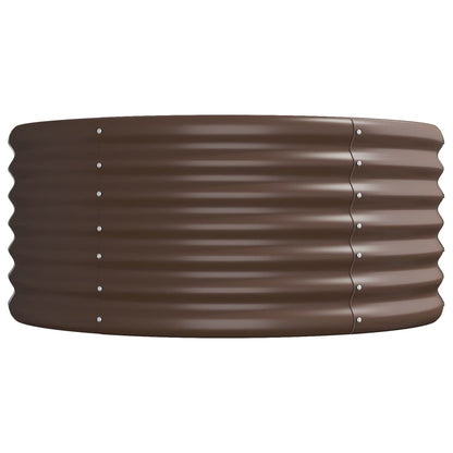 vidaXL Carré potager en acier galvanisé 368x80x36 cm Marron