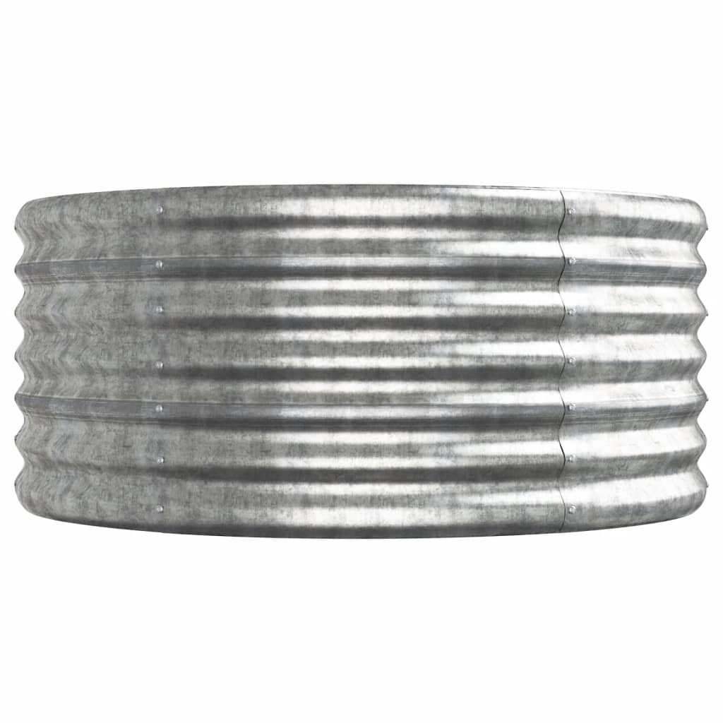vidaXL Carré potager en acier galvanisé 368x80x36 cm Argenté