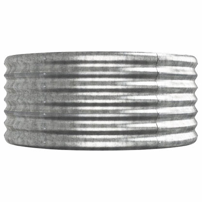 vidaXL Carré potager en acier galvanisé 368x80x36 cm Argenté
