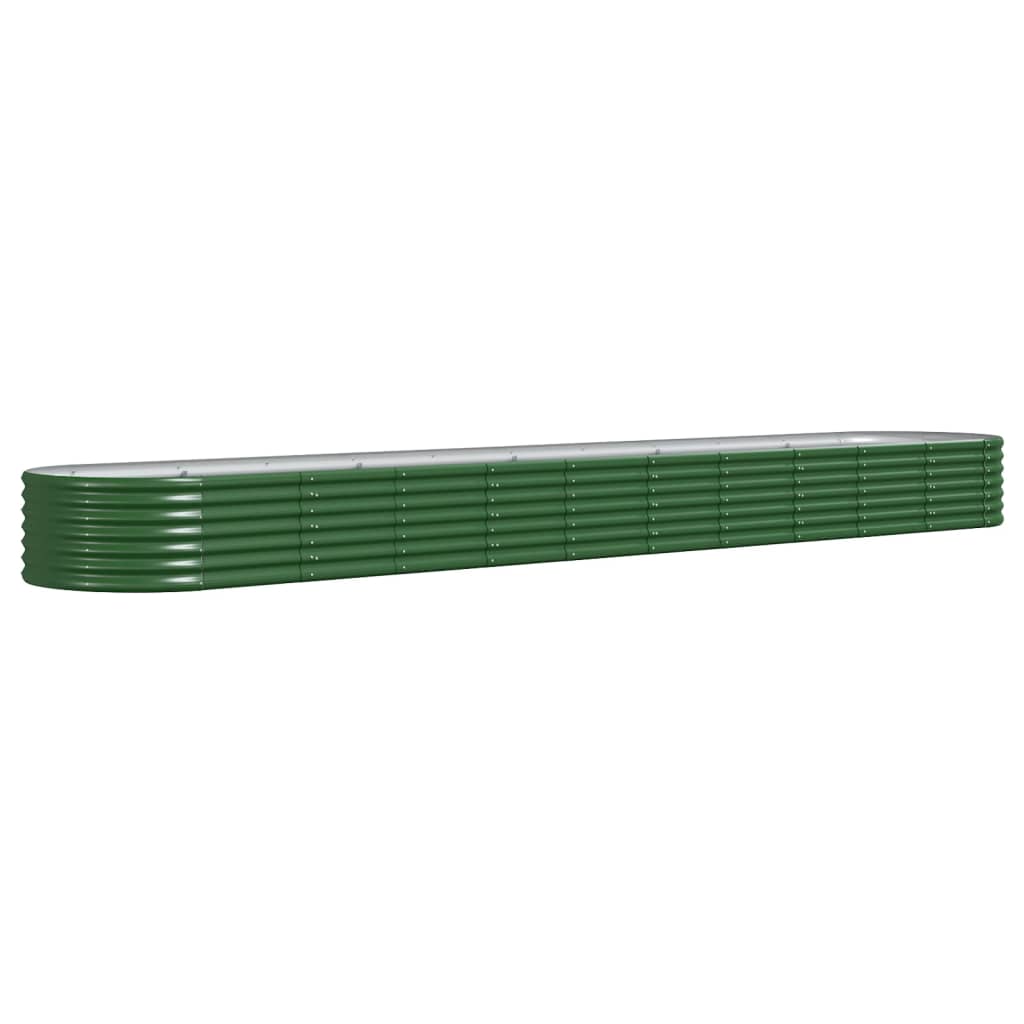 vidaXL Hochbeet Verzinkter Stahl 440x80x36 cm Grün