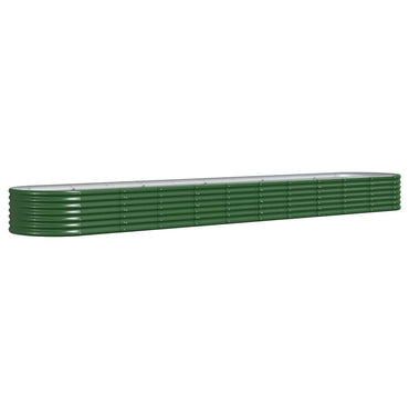 vidaXL Hochbeet Verzinkter Stahl 440x80x36 cm Grün