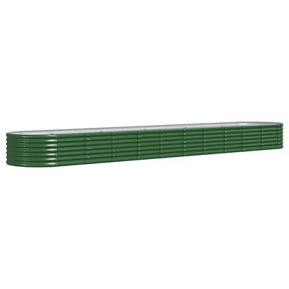 vidaXL Hochbeet Verzinkter Stahl 440x80x36 cm Grün