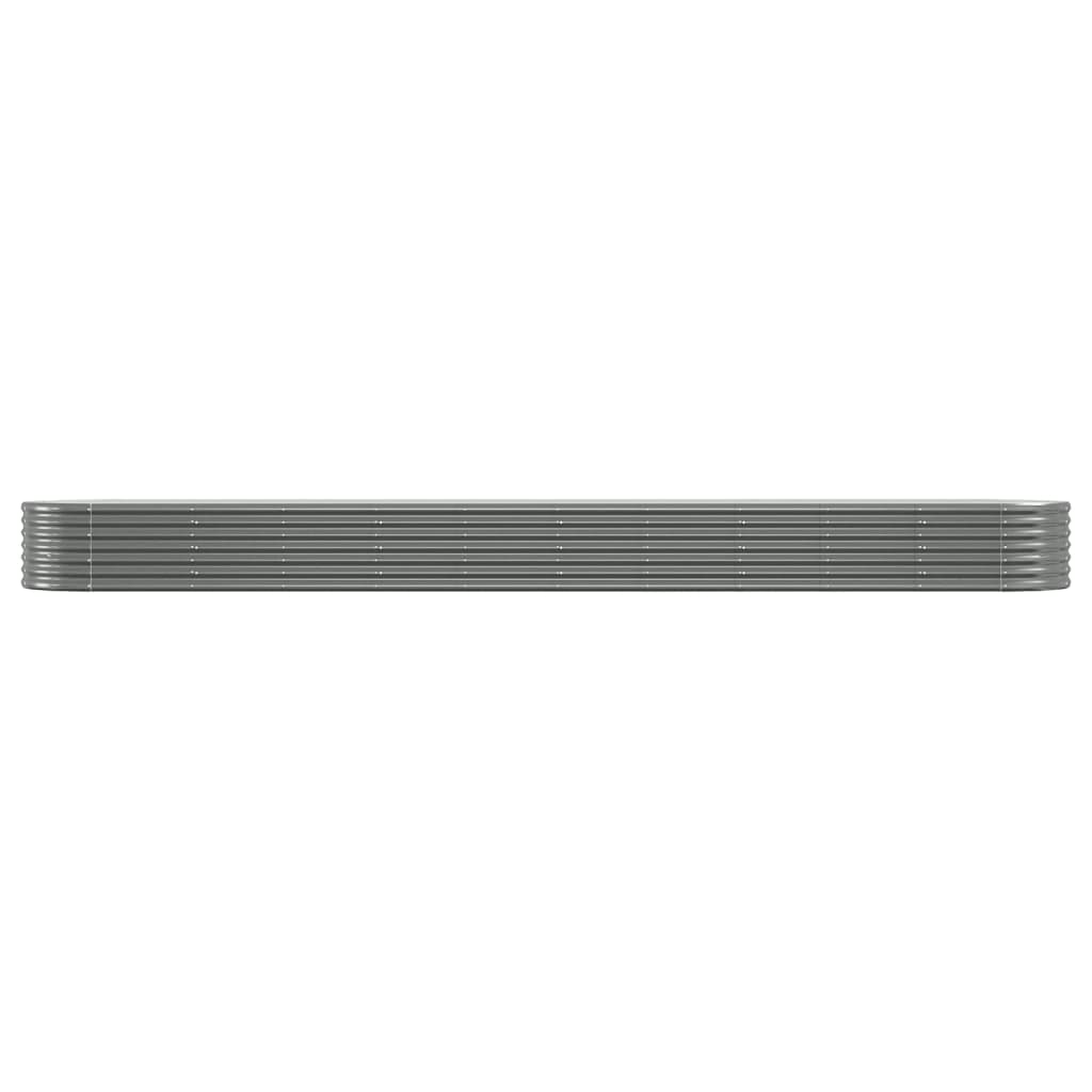 vidaXL Hochbeet Verzinkter Stahl 440x80x36 cm Grau