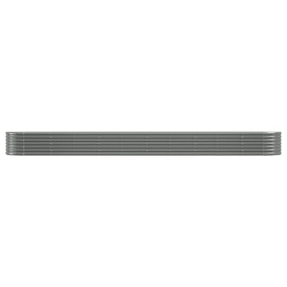 vidaXL Hochbeet Verzinkter Stahl 440x80x36 cm Grau