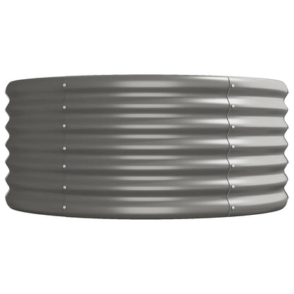 vidaXL Hochbeet Verzinkter Stahl 440x80x36 cm Grau