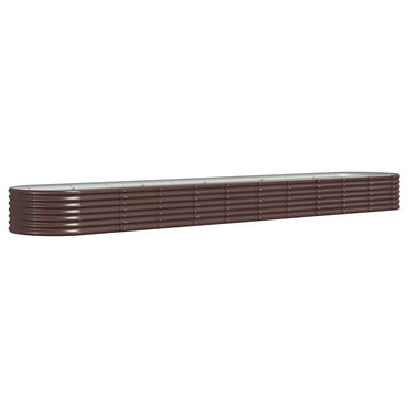 vidaXL Hochbeet Verzinkter Stahl 440x80x36 cm Braun