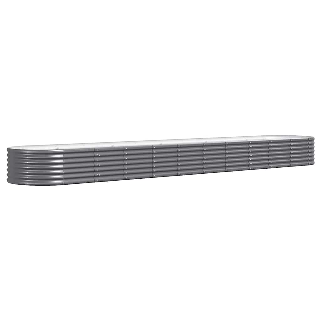 vidaXL Hochbeet Verzinkter Stahl 440x80x36 cm Anthrazit