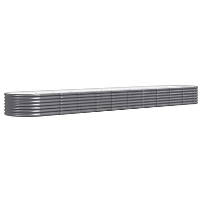 vidaXL Hochbeet Verzinkter Stahl 440x80x36 cm Anthrazit