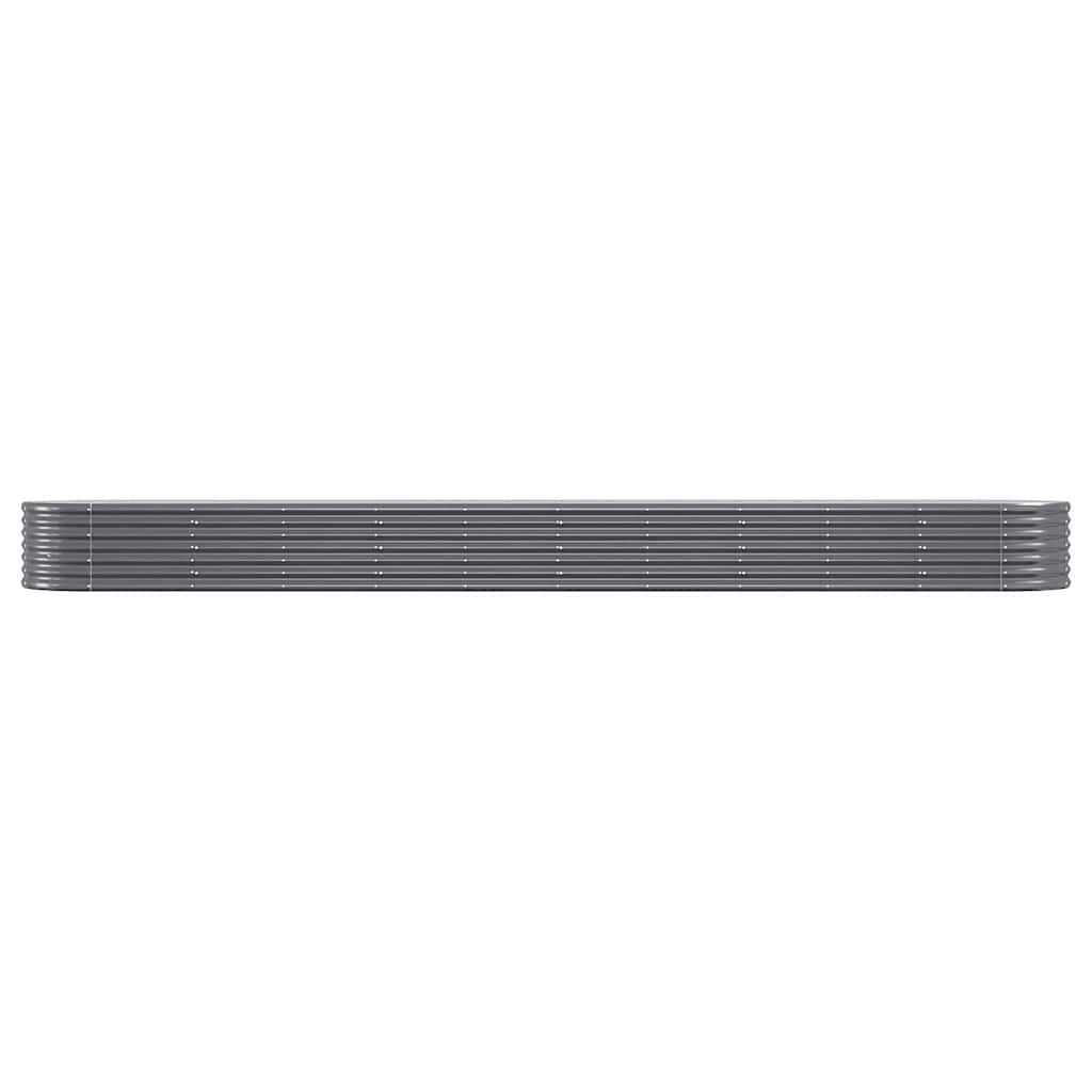 vidaXL Hochbeet Verzinkter Stahl 440x80x36 cm Anthrazit