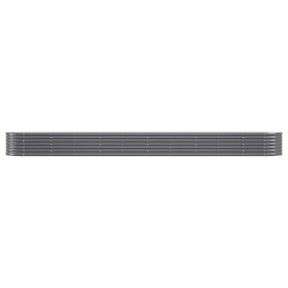 vidaXL Hochbeet Verzinkter Stahl 440x80x36 cm Anthrazit