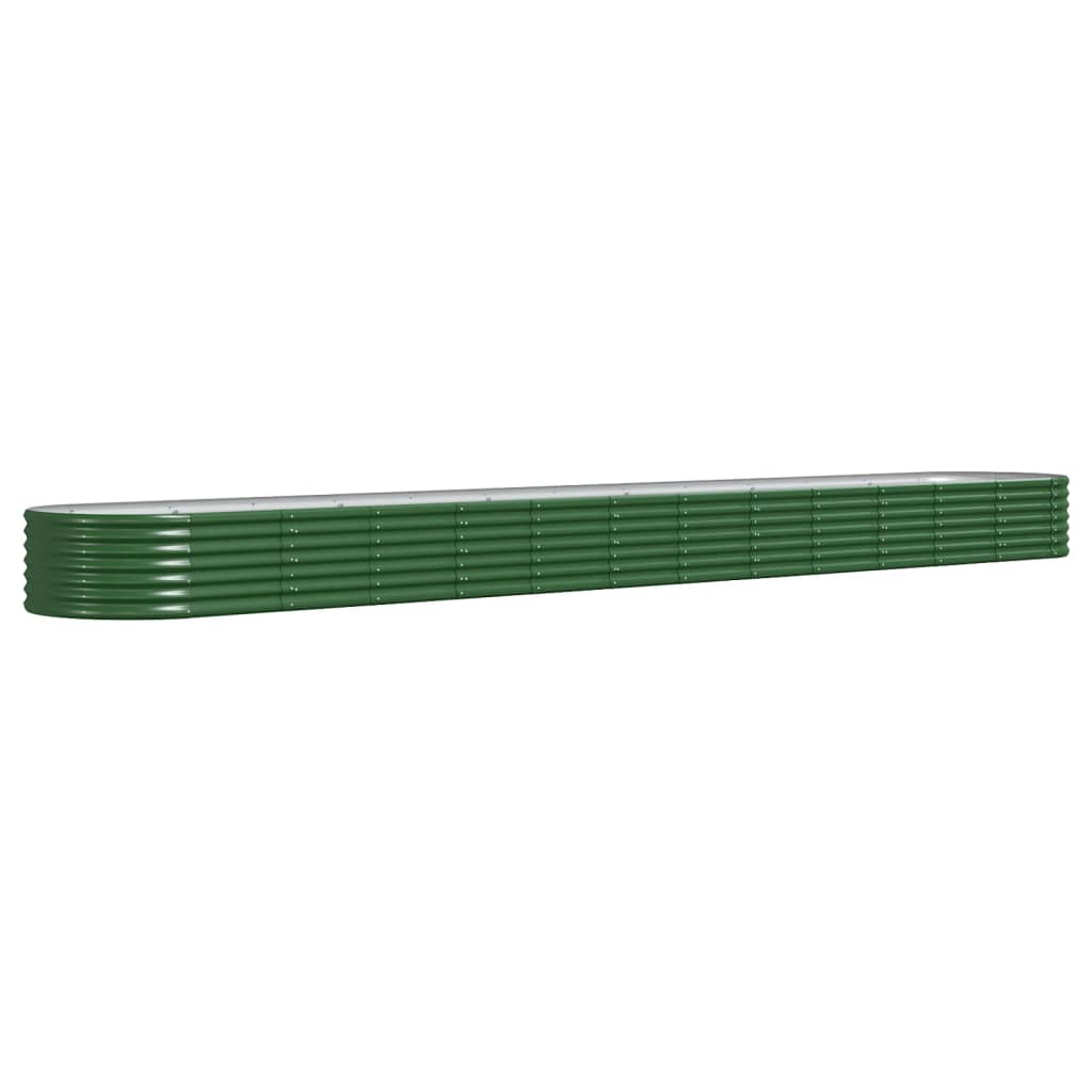 vidaXL Hochbeet Verzinkter Stahl 512x80x36 cm Grün