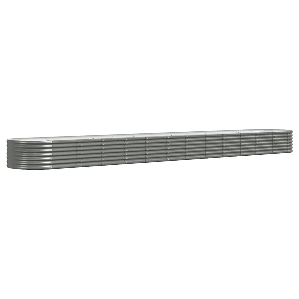 vidaXL Hochbeet Verzinkter Stahl 512x80x36 cm Grau