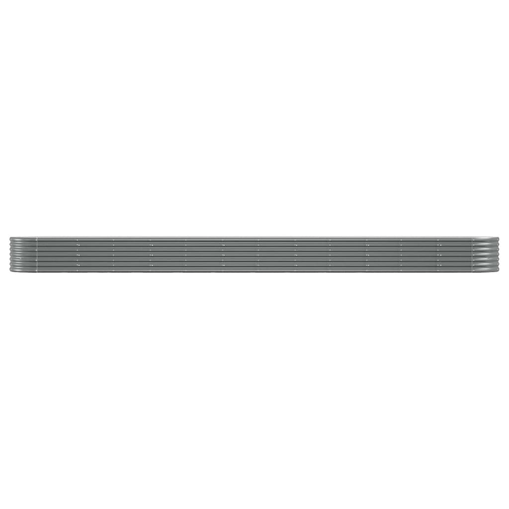 vidaXL Hochbeet Verzinkter Stahl 512x80x36 cm Grau