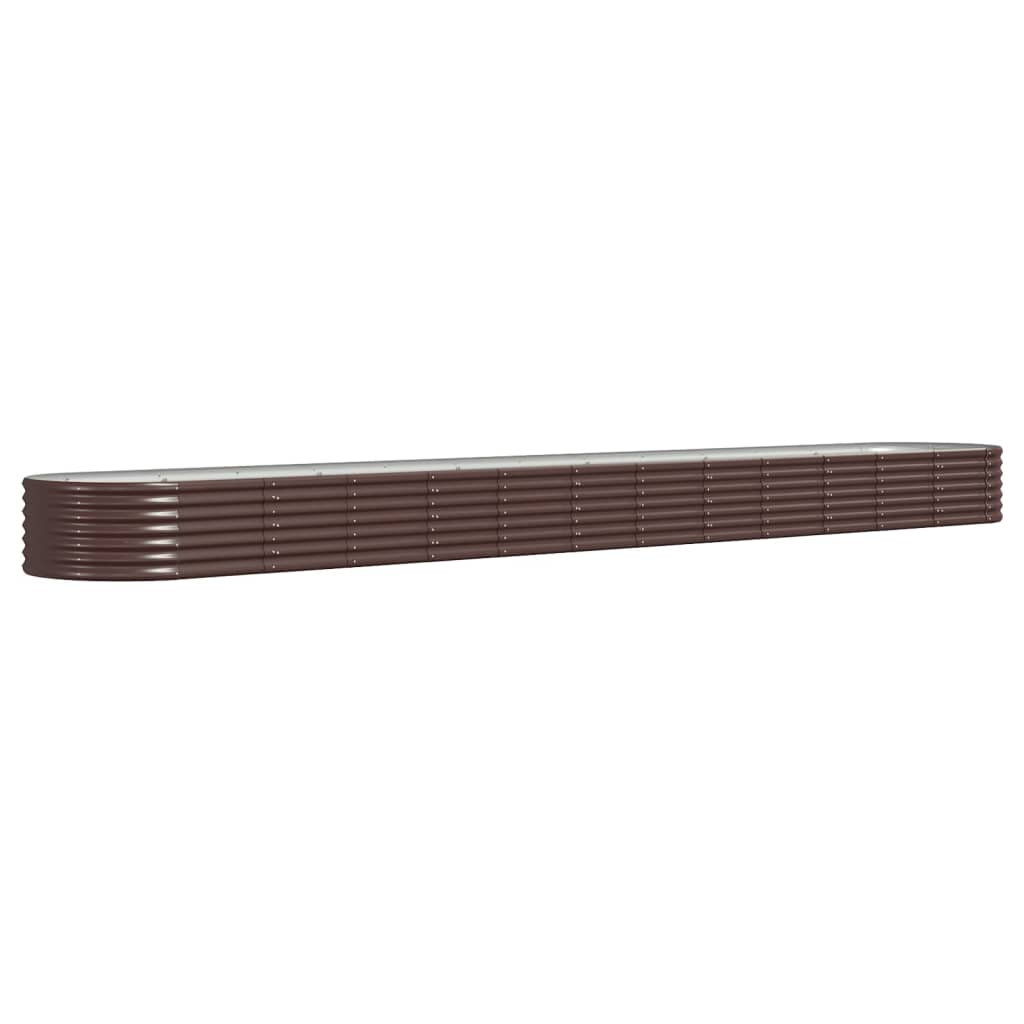 vidaXL Hochbeet Verzinkter Stahl 512x80x36 cm Braun