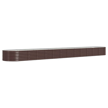 vidaXL Hochbeet Verzinkter Stahl 512x80x36 cm Braun