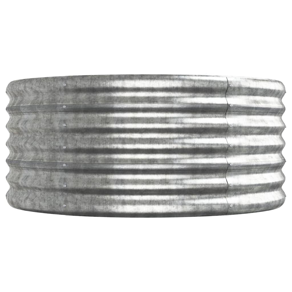 vidaXL Carré potager en acier galvanisé 512x80x36 cm Argenté