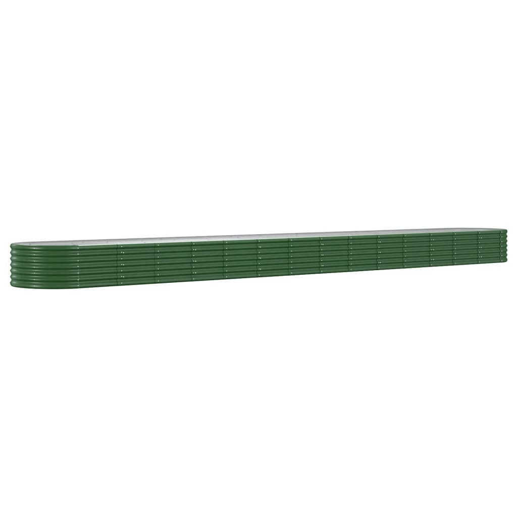vidaXL Hochbeet Verzinkter Stahl 620x80x36 cm Grün