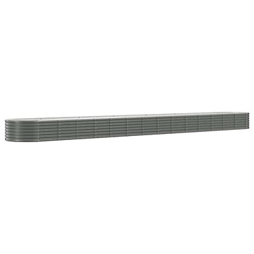 vidaXL Hochbeet Verzinkter Stahl 620x80x36 cm Grau