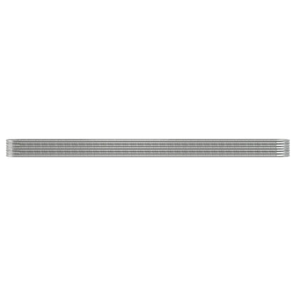 vidaXL Hochbeet Verzinkter Stahl 620x80x36 cm Silbern