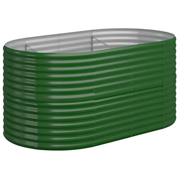 vidaXL Carré potager en acier galvanisé 152x80x68 cm Vert
