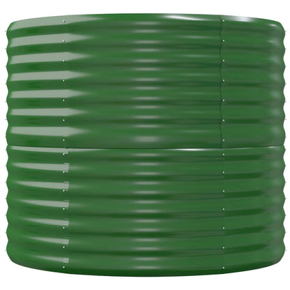 vidaXL Carré potager en acier galvanisé 152x80x68 cm Vert